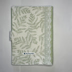Notebook Cover-Woodland Fern Green on White-Fits up to 6x9x1 Book or Notebook With or Without Coil Binding
