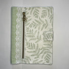 Notebook Cover-Woodland Fern Green on White-Fits up to 6x9x1 Book or Notebook With or Without Coil Binding