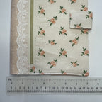Notebook Cover-Peach Rose Pattern on Pale Peach-Fits up to 6x9x1 Book or Notebook With or Without Coil Binding