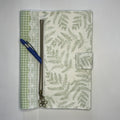 Notebook Cover-Woodland Fern Green on White-Fits up to 6x9x1 Book or Notebook With or Without Coil Binding