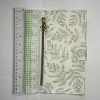 Notebook Cover-Woodland Fern Green on White-Fits up to 6x9x1 Book or Notebook With or Without Coil Binding