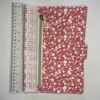 Notebook Cover-Rose Vine Floral Pattern White on Dark Pink-Fits up to 6x9x1 Book or Notebook With or Without Coil Binding