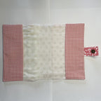 Notebook Cover-Rose Vine Floral Pattern White on Dark Pink-Fits up to 6x9x1 Book or Notebook With or Without Coil Binding